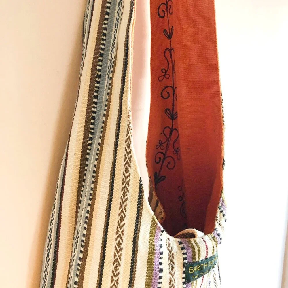 Earth Divas Reversible Boho Embroidered Hobo Bag - Picture 14 of 15